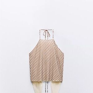 Zara Brown and Cream Halter Top